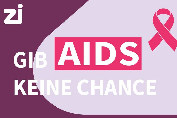 Schriftzug "Gib AIDS keine Chance"