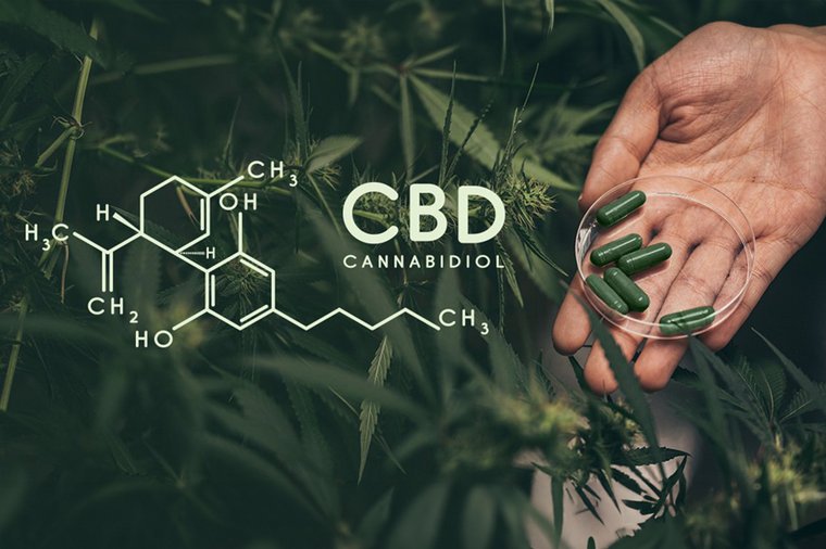 Symboldarstellung von Cannabidiol